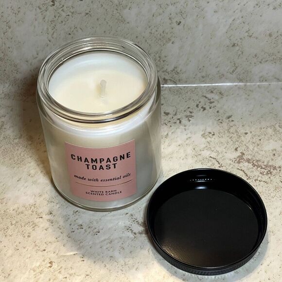 Bath & Body Works - White Barn Champagne Toast Single Wick Jar Candle NWT - Picture 2 of 2